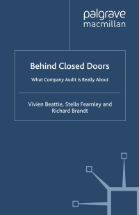 Omslagafbeelding: Behind Closed Doors: What Company Audit is Really About 9780333747841