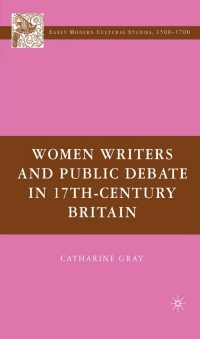 Titelbild: Women Writers and Public Debate in 17th-Century Britain 9781403981943