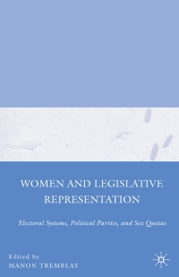 Cover image: Women and Legislative Representation 9780230603783