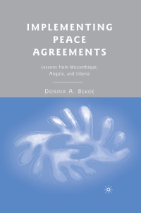 Cover image: Implementing Peace Agreements 9780230602595