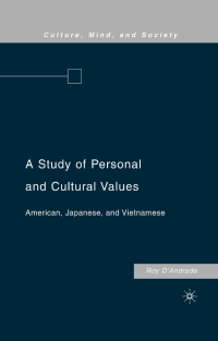 Titelbild: A Study of Personal and Cultural Values 9781349371419
