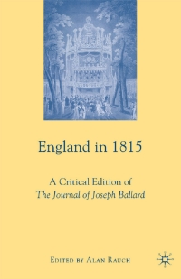 Imagen de portada: England in 1815 9780230601482