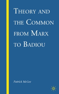 Omslagafbeelding: Theory and the Common from Marx to Badiou 9780230615250