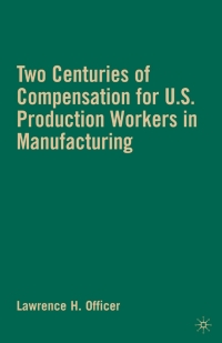 表紙画像: Two Centuries of Compensation for U.S. Production Workers in Manufacturing 9780230615663