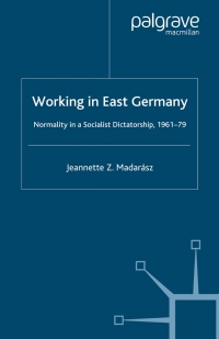 Titelbild: Working in East Germany 9780230001602