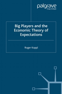 Imagen de portada: Big Players and the Economic Theory of Expectations 9780333678268