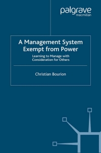 صورة الغلاف: A Management System Exempt from Power 9780230002180