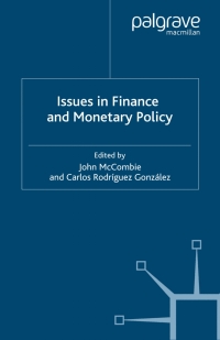 Immagine di copertina: Issues in Finance and Monetary Policy 9780230007987