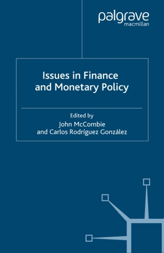 Cover image: Issues in Finance and Monetary Policy 9780230007987