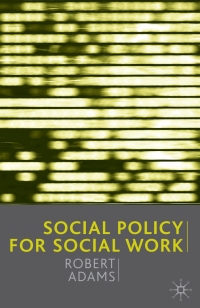 Imagen de portada: Social Policy for Social Work 1st edition 9780333774731
