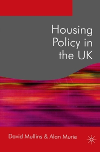 Cover image: Housing Policy in the UK 1st edition 9780333994337