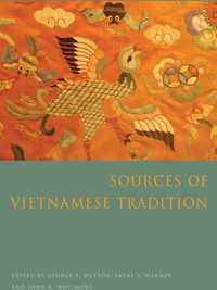 Cover image: Sources of Vietnamese Tradition 9780231138628