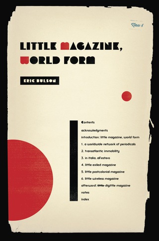 Cover image: Little Magazine, World Form 9780231179775