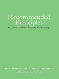Omslagafbeelding: Recommended Principles to Guide Academy-Industry Relationships 9780252038242