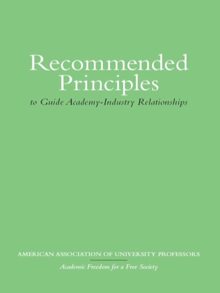 Cover image: Recommended Principles to Guide Academy-Industry Relationships 9780252038242