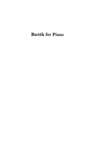 Omslagafbeelding: Bartók for Piano 9780253310064