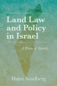 Cover image: Land Law and Policy in Israel 9780253060457