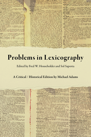 Cover image: Problems in Lexicography 9780253063274