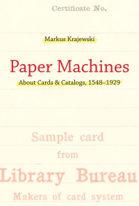 Cover image: Paper Machines 9780262015899