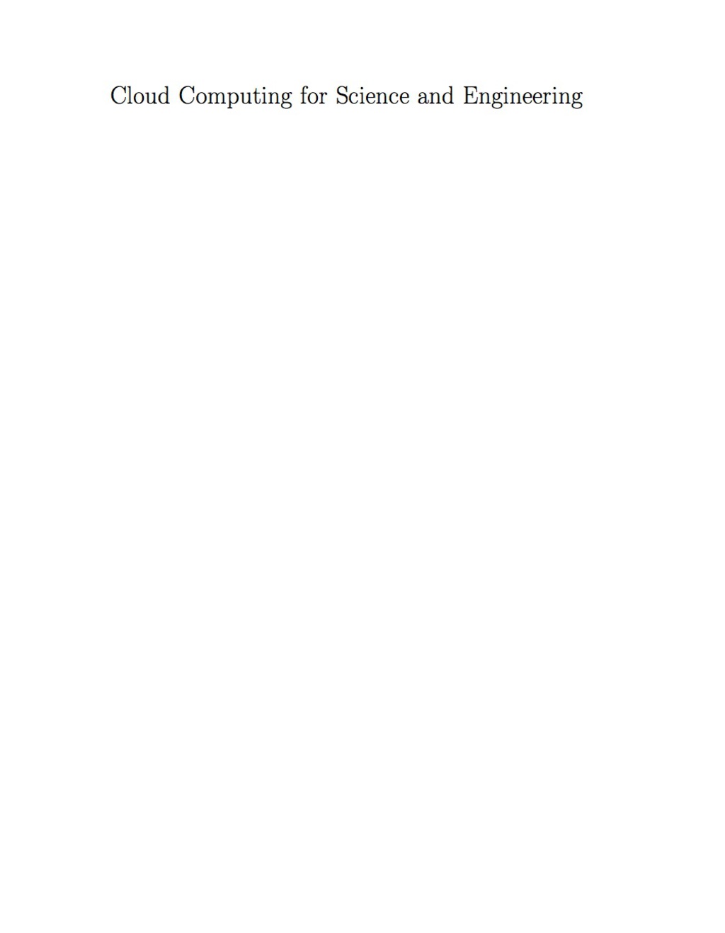 Cloud Computing for Science and Engineering (eBook)