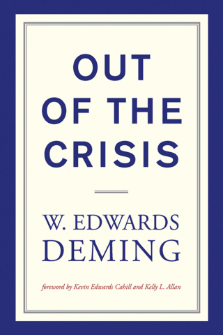 Cover image: Out of the Crisis, reissue 9780262535946