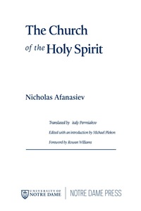 Imagen de portada: The Church of the Holy Spirit 9780268020422