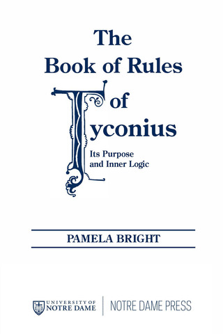 Cover image: Book of Rules of Tyconius, The 9780268022198