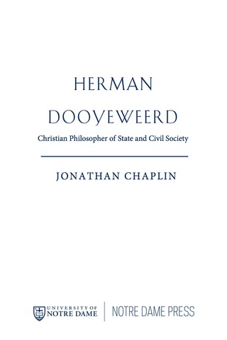 Cover image: Herman Dooyeweerd 9780268023126