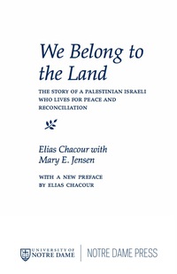 Cover image: We Belong to the Land 9780268019631