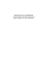 Titelbild: Discours de La Methode/Discourse on the Method 9780268008710