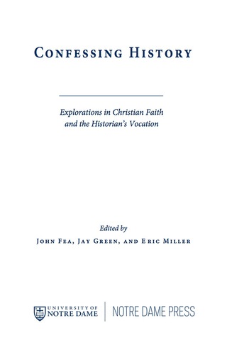 Cover image: Confessing History 9780268205911