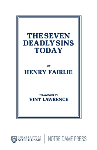 Cover image: The Seven Deadly Sins Today 9780268016982