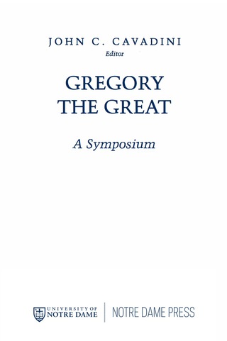 Cover image: Gregory the Great 9780268010430