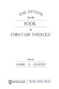Imagen de portada: The Option for the Poor in Christian Theology 9780268029715
