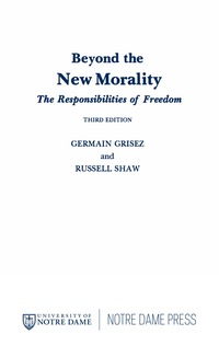 Cover image: Beyond the New Morality 3rd edition 9780268006792