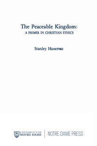 Cover image: The Peaceable Kingdom 9780268015534