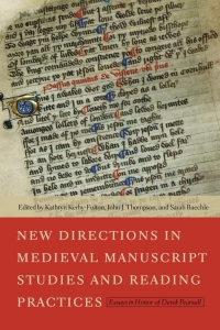 Omslagafbeelding: New Directions in Medieval Manuscript Studies and Reading Practices 9780268033279