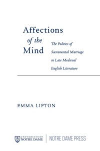 Cover image: Affections of the Mind 9780268204044