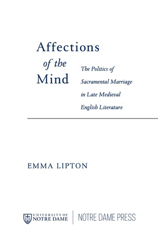 Cover image: Affections of the Mind 9780268204044