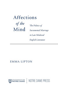 Cover image: Affections of the Mind 9780268204044