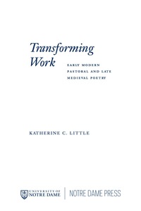 Cover image: Transforming Work 9780268033873