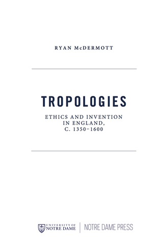 Cover image: Tropologies 9780268207120