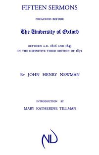 Cover image: Fifteen Sermons Preached before the University of Oxford Between A.D. 1826 and 1843 9780268009960