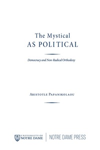 Cover image: The Mystical as Political 9780268206628