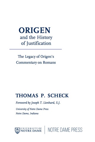 Cover image: Origen and the History of Justification 9780268041281