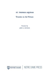Cover image: Treatise on the Virtues 9780268018559