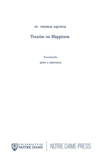 Cover image: Treatise on Happiness 9780268018498