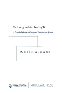 Cover image: The Long and the Short of It 9780268026035