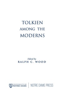 Imagen de portada: Tolkien among the Moderns 9780268019730