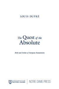 Cover image: The Quest of the Absolute 9780268026165